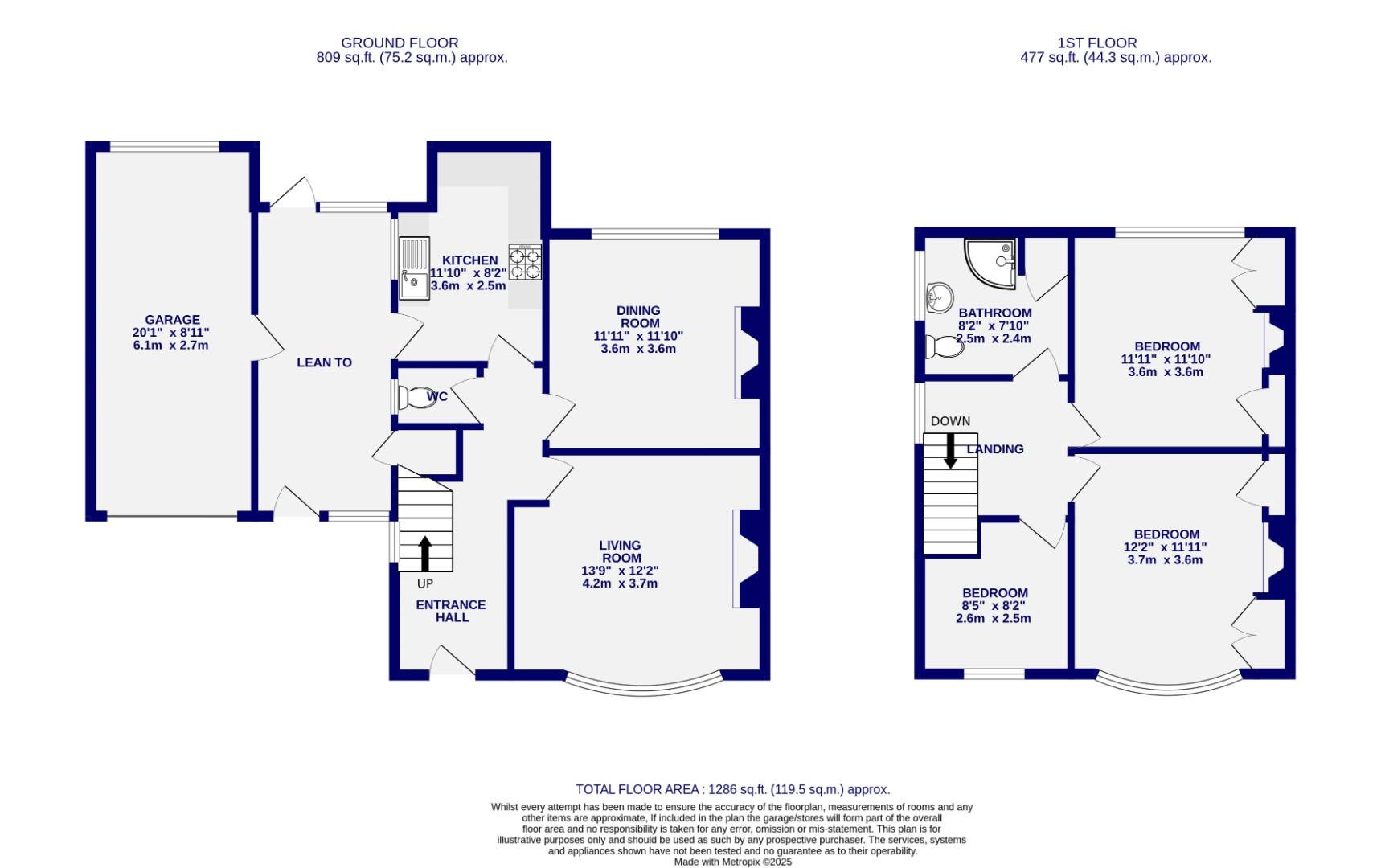 Floorplans For Temple Road, Bishopthorpe, York